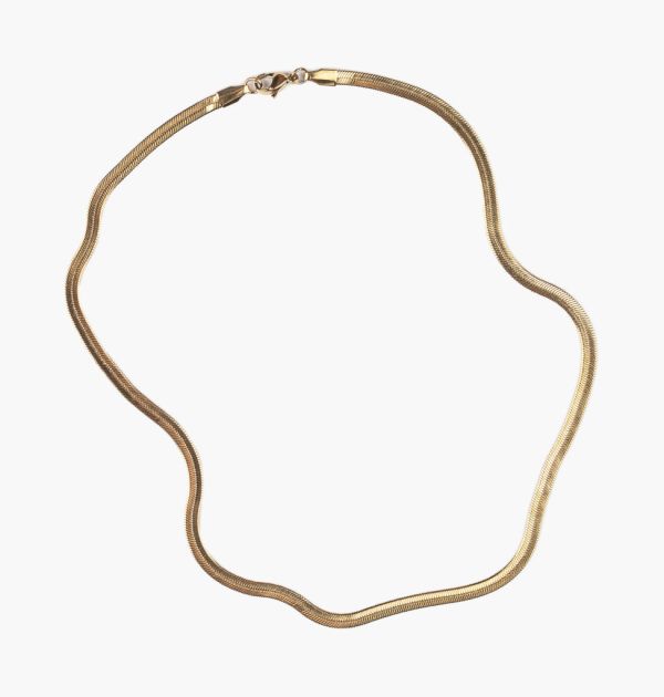 Wide gold snake chain