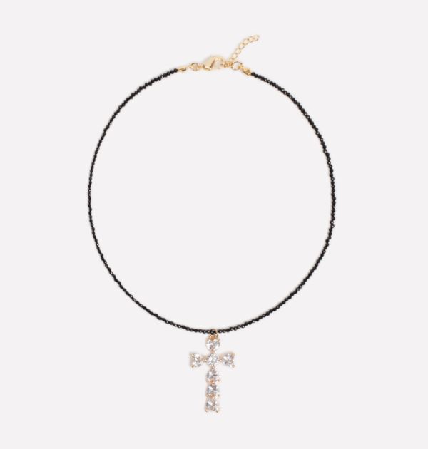 Spinel choker with “Cross” pendant